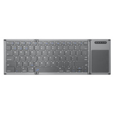 Grey Foldable Bluetooth Wireless Keyboard
