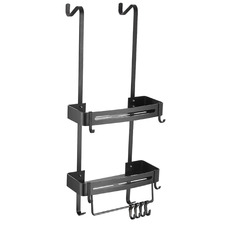 Carbon Grey Aluminium 2 Tier Shower Caddy