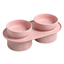 Double Bowl Ceramic Pet Feeder