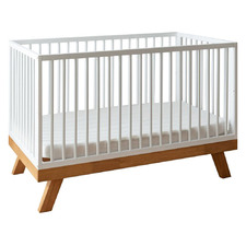 White Olivia Rubberwood 4-in-1 Convertible Cot