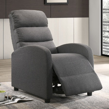 Grey Millio Fabric Recliner Armchair