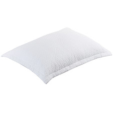 White Aspen Quilted Cotton Standard Pillowcase