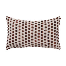 Natural Corso Coffee Hand-Woven Cotton Rectangular Cushion