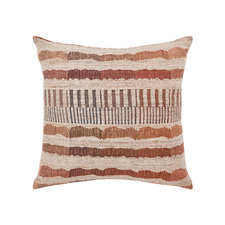 Earth Striped Bauhaus Wool & Silk Cushion