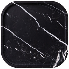 Black Nero Marquina Marble Square Tray