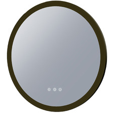 Black Chante Dimmable LED Demister Mirror
