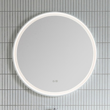 White Chante Dimmable LED Demister Mirror