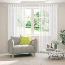 Chalk Ancona Single Panel Eyelet Curtain
