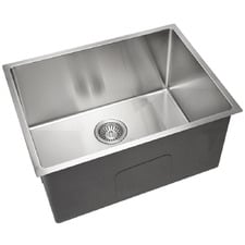Elon 600mm Single Brushed Satin Kitchen Sink