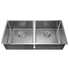 Elon 860mm Double Brushed Satin Kitchen Sink