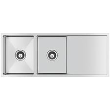 Elon Conventional 1160mm Double Stainless Steel Kitchen Sink with Drainer