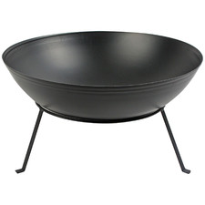 59cm Black Steel Fire Pit