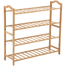 Natural Madeline 4 Tier Bamboo Shoe Rack