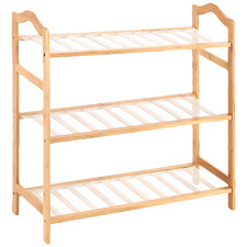 Natural Madeline 3 Tier Bamboo Shoe Rack
