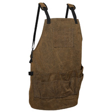 Brown Waterproof Waxed Canvas Tool Apron