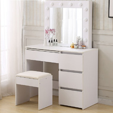 Madelaine 4 Drawer Dressing Table with Stool