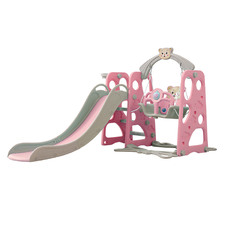 4 Piece Pink Terrence Swing & Slide Set