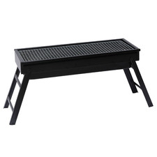 Black Barbecue Grill with Skewer Set