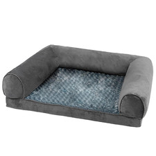 Grey Zelly Faux Fur Dog Bed