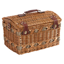 Natural 4 Person Deluxe Picnic Basket Set