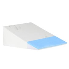 White Cool Gel Memory Foam Wedge Pillow with Cover