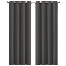 Ampere Triple Layer Eyelet Blockout Curtains (Set of 2)