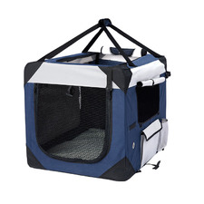 Blue Soft Crate Pet Travel Carrier