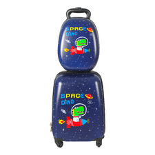 2 Piece Zoey Space Dino Luggage Set