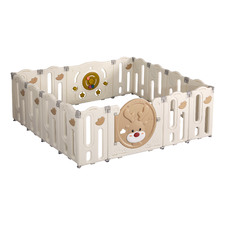 BoPeep Beige Reindeer 16 Panel Playpen