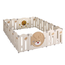 BoPeep Beige Reindeer 18 Panel Playpen