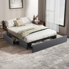 Declan Queen Bed Base with Storage Drawers