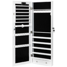White Dotter Jewellery Cabinet with Touch Screen LED