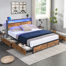 Louise Bed with LED & Charging Station