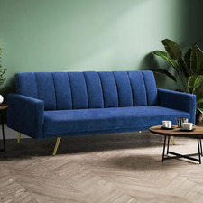 Aspen 3 Seater Velvet Sofa Bed