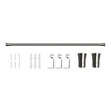 Lena Single Curtain Rod & Finials Set