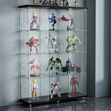 Aki 4 Tier Display Cabinet with Wheels