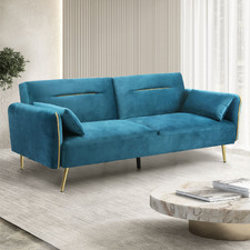Cassia 2 Seater Single Velvet Sofa Bed
