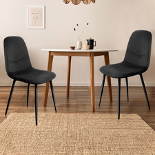 Caleb Eames Replica Velvet Dining Chairs (Set of 2)