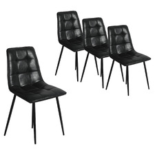 Eames Replica Faux Leather Dining Chairs (Set of 4)