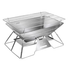 Grevan Foldable BBQ Grill Fire Pit