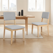 Arvion Rubberwood Dining Chairs (Set of 2)