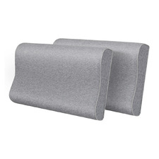 Grey Sorell Memory Foam Neck Contour Pillows (Set of 2)