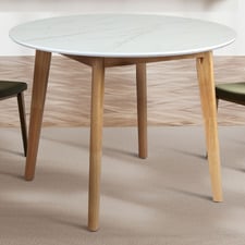 Batavia Marble-Look Dining Table