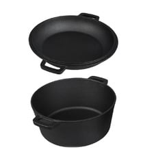 2 Piece Pheme Cast Iron Dutch Oven & Skillet Set