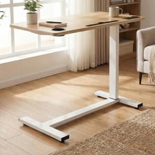 Oak & White Bennett Adjustable Desk