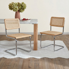 Devan Cesca Replica Rattan Cantilever Dining Chairs (Set of 2)
