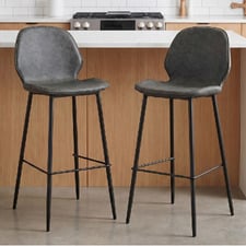 75cm Marcella PU Leather Barstools (Set of 2)