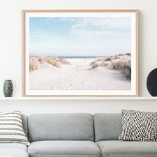 Beach Entrance Framed Paper Print Wall Art