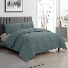 Stormy Sea Hana Velvet Quilt Cover Set