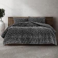 Cole Faux Fur Quilt Cover Set